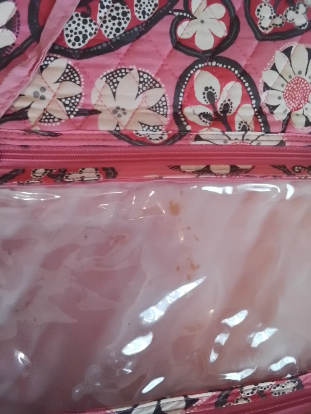 Vera Bradley Pink Floral Hanging Organizer Bag for Women